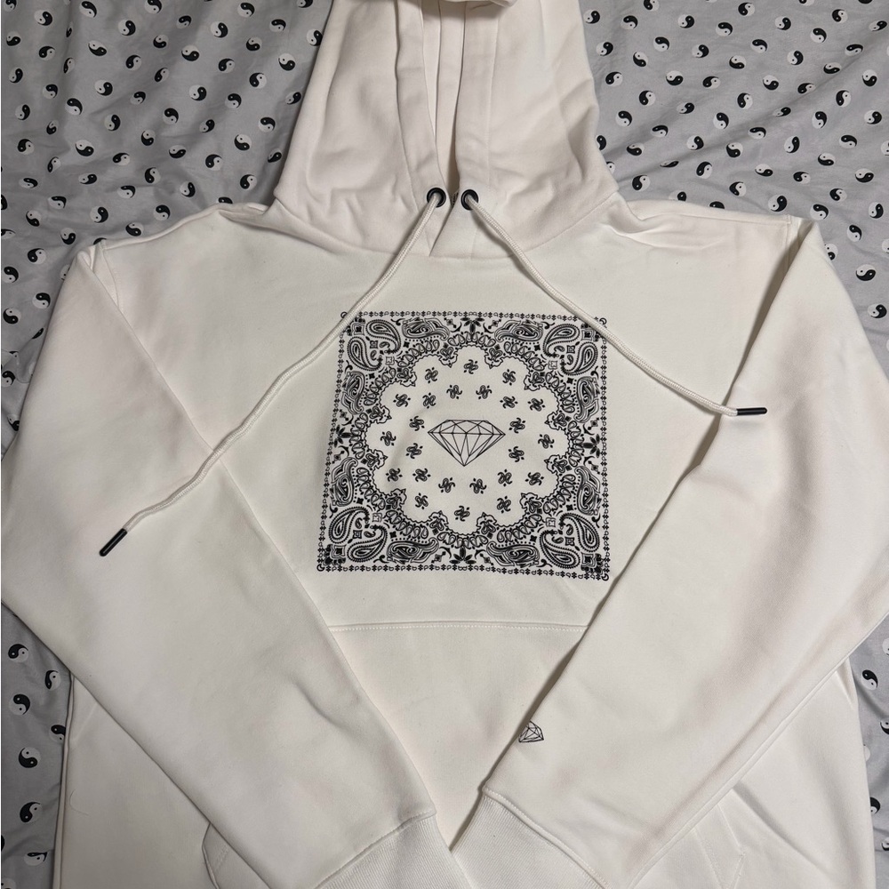 Diamond Supply Co. White and Black Hoodie